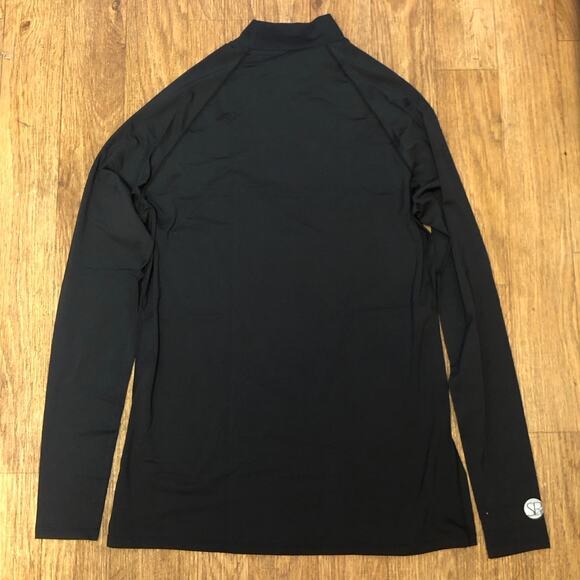 SParms Men’s Black High Neck Long Sleeve Sun Protection Body Warm Top Size XL - Picture 10 of 13